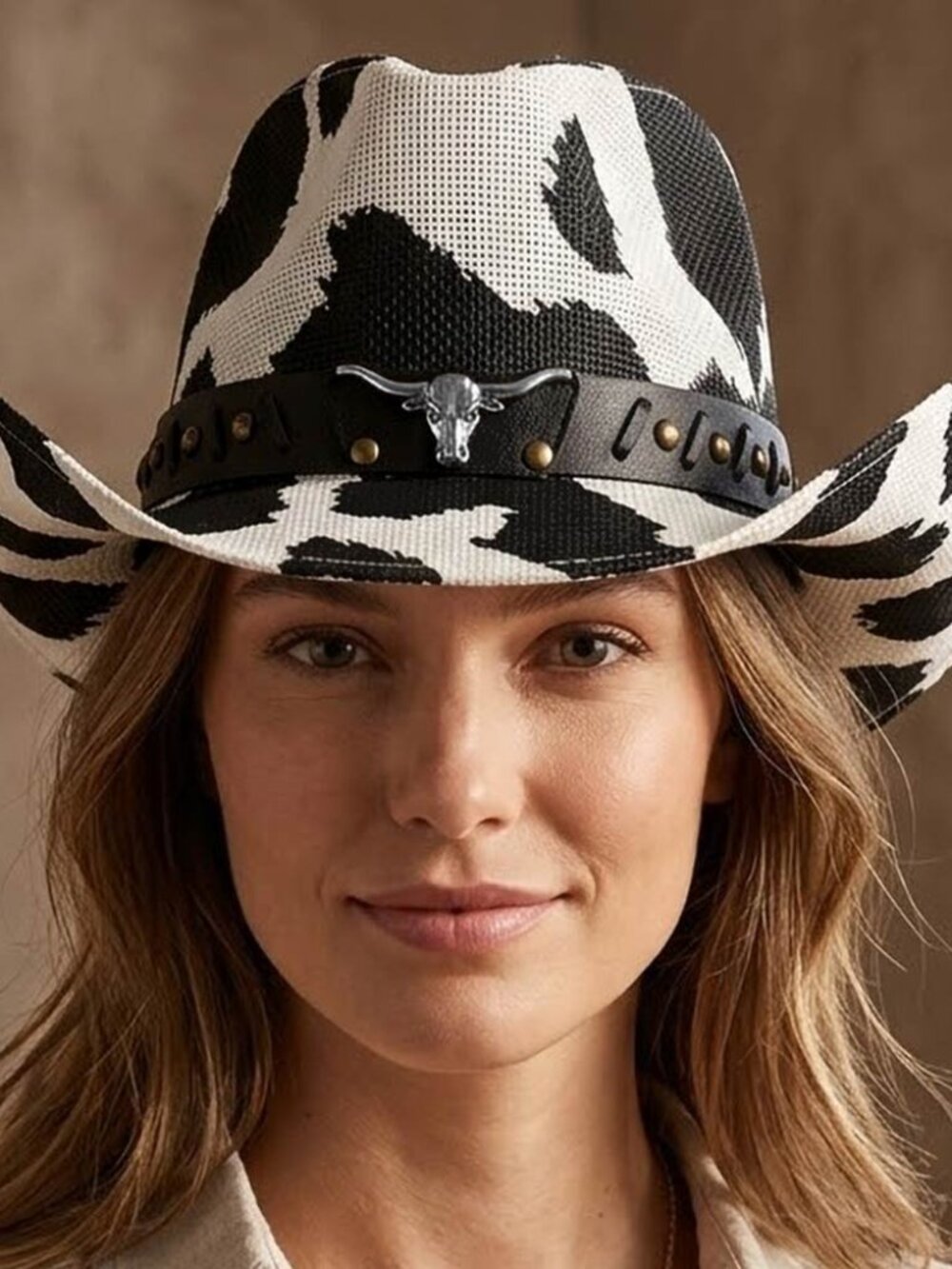 Camouflage Print Woven Western Cowboy Hat